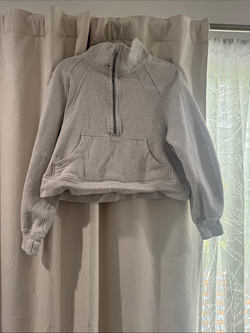 lululemon athletica Cropped Quarter-Zip Pullover - Light Gray